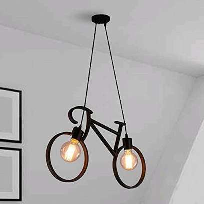 *Nordic, bicycle, metal pendant light fixture image 2