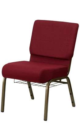 Office Chair: Red Padded Office Visitor Chair image 5