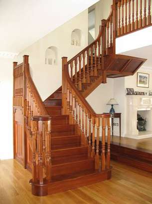 Mahogany stairs & steps sales and installation image 1