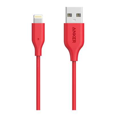 Anker PowerLine Select+ – 3ft Nylon Braided USB to Lightning Cable – Apple MFi Certified – A8012 – Red image 1