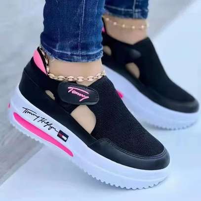 Tommy Hilfiger Ladies Women's Slip-on Black Shoes image 2