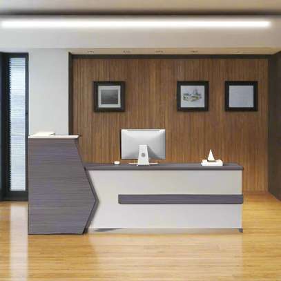 Office Desk:  200CM Reception Grey Office Desk image 3