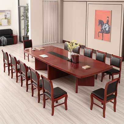 3 M Stylish Mahogany Boardroom Table image 4