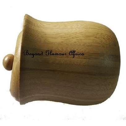 Calabash leather mirror and a sugar dish pot combo image 2