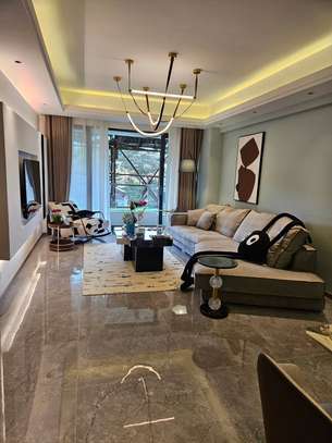 Luxury Living & Dining Room with Marble Floors image 2