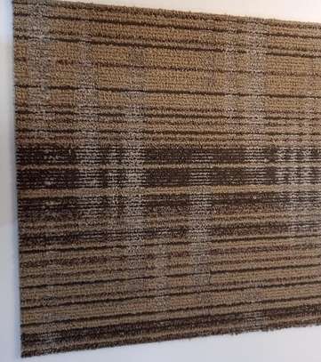 Brown Patterned carpet tile adding warmth to homes/ offices image 3