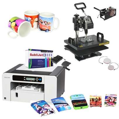 sublimation 8 in 1 heat press printer starter kits. image 1