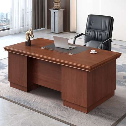 Office Desk; 1400mm Mahogany Office Desk image 1