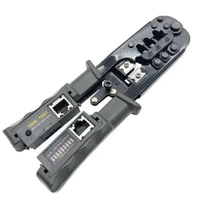 RJ45,RJ11,RJ12 CRIMPING TOOL WITH A CABLE TESTER image 1