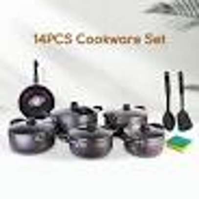 TC 14Pcs Heavy Non-Stick Cooking Pot Sufuria Set image 1