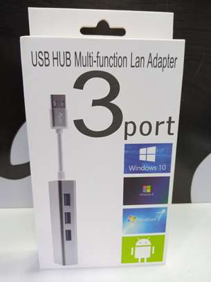 USB Ethernet Adapter USB Hub To RJ45 Lan Network Card image 1