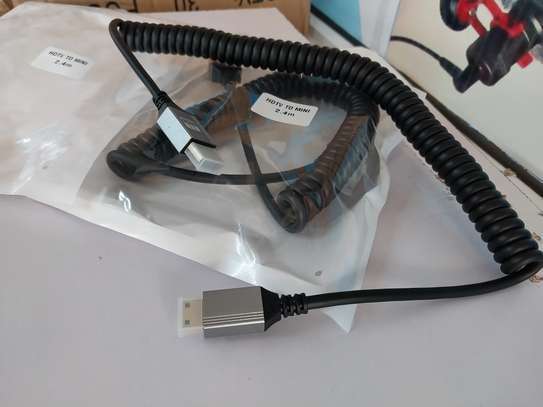 Flexible Coiled Cable Male to Male HDMI to HDMI MINI image 2