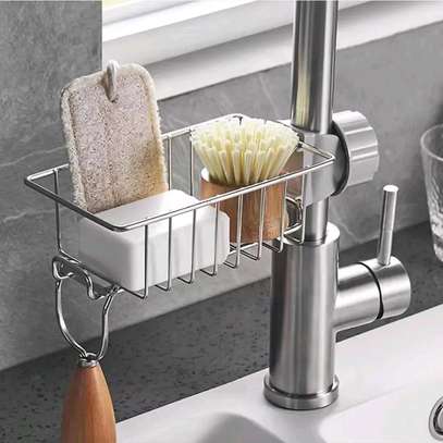 Kitchen stainless steel sink drain rack image 4