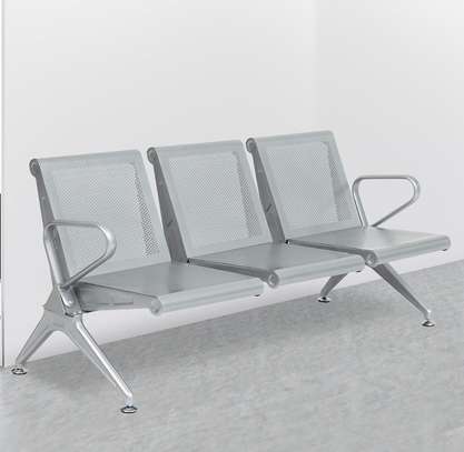 Office Bench: Non Padded Reception Waiting Bench image 2