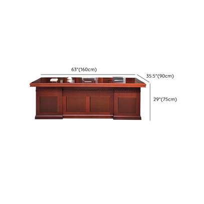 Office Desk; 1800mm Red Brown Executive Desk image 2