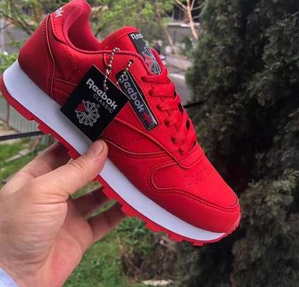 Red Reebok Classic Leather Sneakers image 2