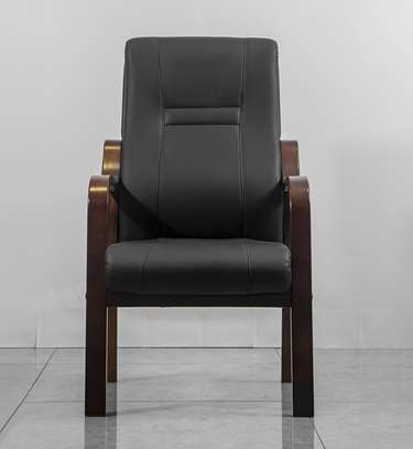 Office Chair : Black Leather Office Chair image 1