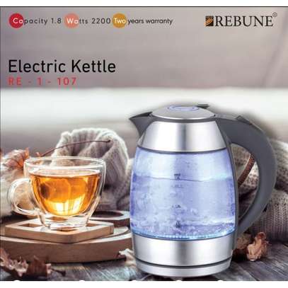 Rebune Cordless Glass Kettle 1.8L - Silver image 2