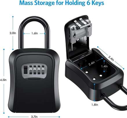 Metallic key lock box image 3