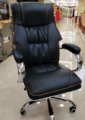 Office Chair ; Black Leather Eecutive Office Chair image 3