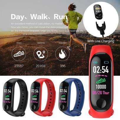 M3 Plus SmartBand Wristband Fitnes Tracker Black image 3