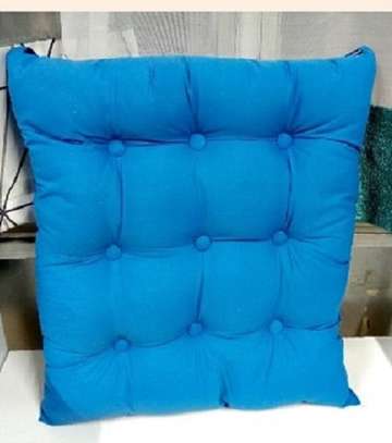 light brown & blue chair pads image 3