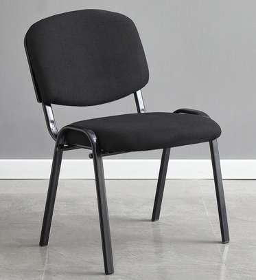 Stackable Black Conference Chair –Heavy-Duty Metal Frame image 1