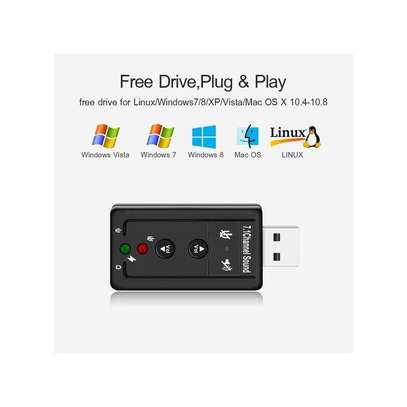 7.1 Channel USB 2.0 Audio Adapter Double Sound image 1
