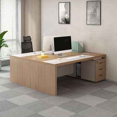 Office Desk: Executive Rectangular Office Desk For Homes image 4