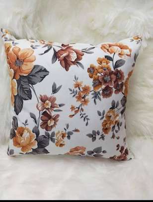 Fancy colorful throw pillow. image 5