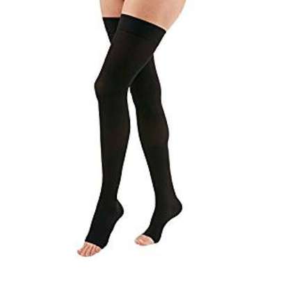 Ortho-Aid Medical Open Toe Thigh High Compression Stockings image 1