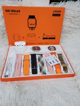 G9 Ultra Smartwatch with 7 straps and Earbuds image 2