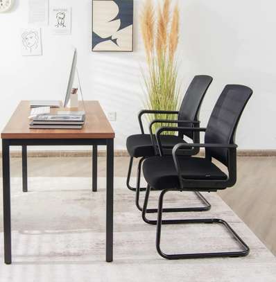 Office Chair: Modern Cantilever Mesh Guest Chair image 4