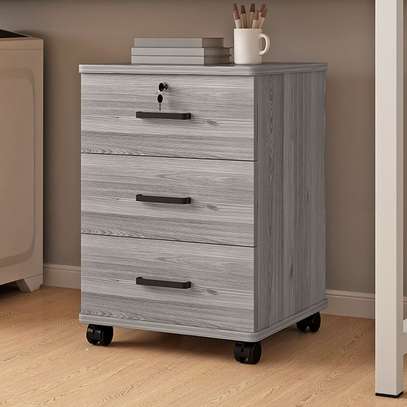 3-Drawers modern wooden office pedestal image 5