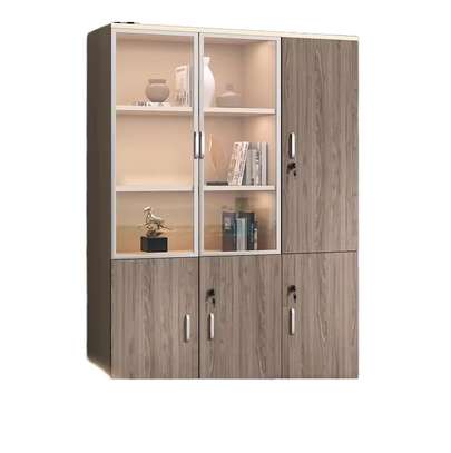 3 Door Wooden Storage Home Office Cabinet image 8