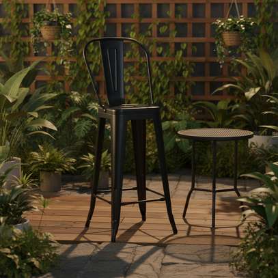 Barstool; Metallic Counter Barstool image 5