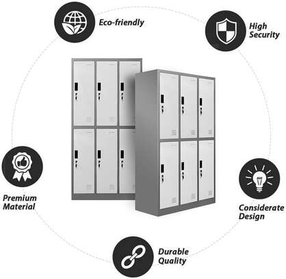 Steel Storage Cabinet with 6 Doors image 2
