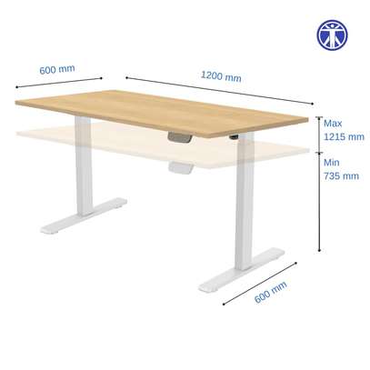 Height Adjustable electric standing desk image 9