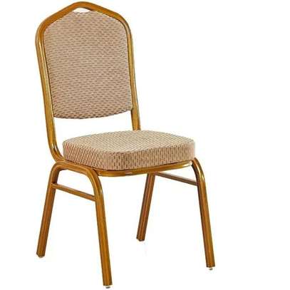 Office Chair: Brown Steel Base Banquet Chair image 5