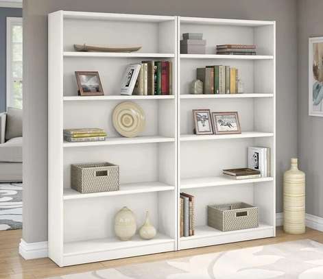 5 Tier Durable Wood Home Office Bookshelf image 8