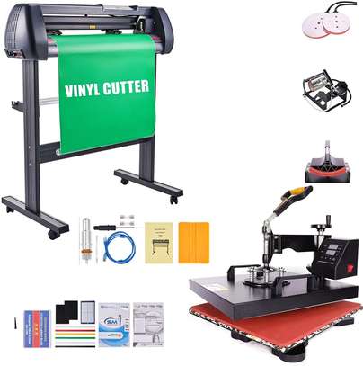 38x38cm 5-in-1 Heat Press Machine And Vinyl Cutter Plotter image 1