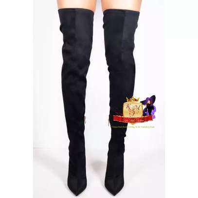 Black Thigh High Boots From UK image 3
