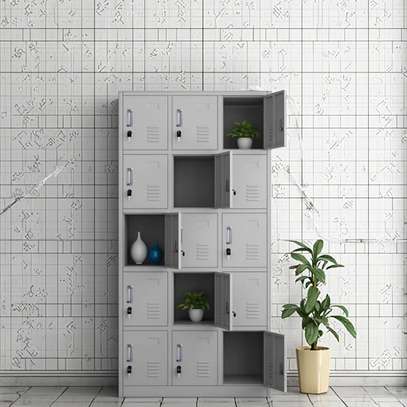 15-Door Secure Staff Locker – Modern Steel Wardrobe image 1