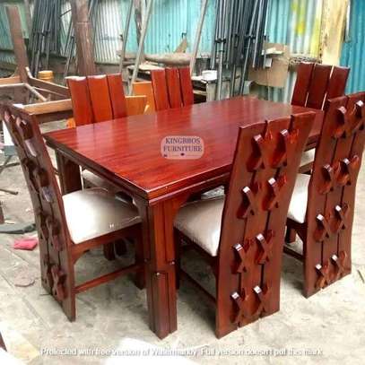 Custom-made 6 seater mahogany dining set image 8