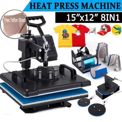 8 In 1 Sublimation Combo Heat Transfer Machine. image 1