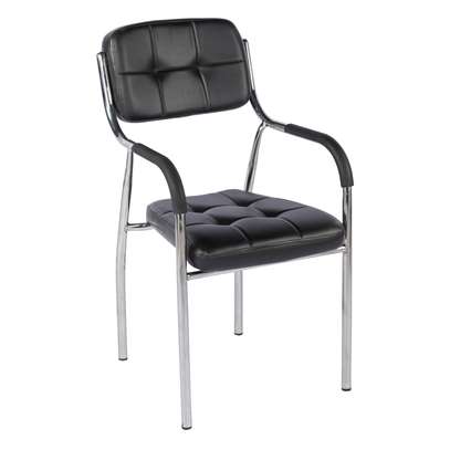 Office Chair: Black Office Chair with Armrest image 5