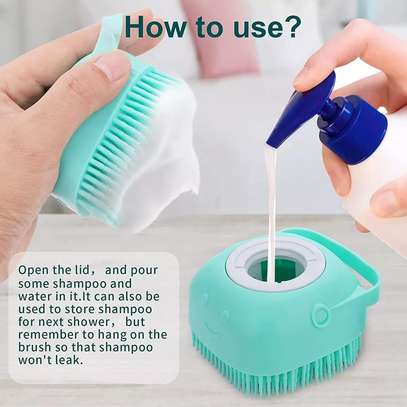 Soft bath brush  can also be used as a pet massager image 3