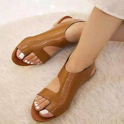 Crocodile Shaped Leather Sandals image 5