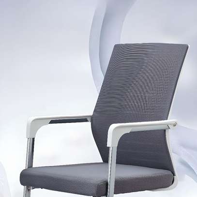 Office Chair : Metallic Chrome Office Visitor Chair image 6