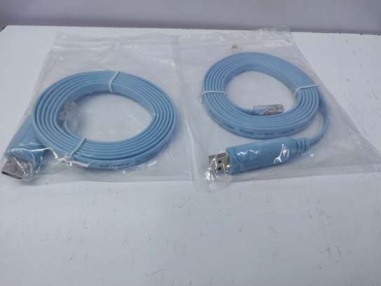 7ft(2m) USB (male) to RJ45 (male) console cable (blue) image 1